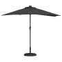 Parasol de jardín Negro 294 x 150 x 224 cm tela
