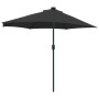 Parasol de jardín Negro 294 x 150 x 224 cm tela
