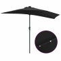 Parasol de jardín Negro 294 x 150 x 224 cm tela