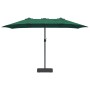 Parasol de jardín Verde 385 x 209 x 244 cm tela