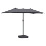 Parasol de jardín Antracita 385 x 209 x 244 cm tela