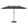Parasol de jardín Antracita 385 x 209 x 244 cm tela