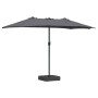 Parasol de jardín Antracita 385 x 209 x 244 cm tela