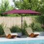 Parasol de jardín Rojo burdeos 385 x 209 x 244 cm tela