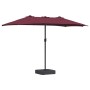 Parasol de jardín Rojo burdeos 385 x 209 x 244 cm tela