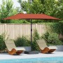 Parasol de jardín Terracota 385 x 209 x 244 cm tela en Sombrillas | Comprar online en Foro24