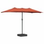 Parasol de jardín Terracota 385 x 209 x 244 cm tela en Sombrillas | Comprar online en Foro24