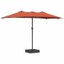 Parasol de jardín Terracota 385 x 209 x 244 cm tela