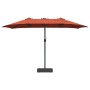 Parasol de jardín Terracota 385 x 209 x 244 cm tela en Sombrillas | Comprar online en Foro24