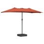 Parasol de jardín Terracota 385 x 209 x 244 cm tela