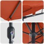 Parasol de jardín Terracota 385 x 209 x 244 cm tela en Sombrillas | Comprar online en Foro24