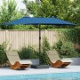 Parasol de jardín Azul 385 x 209 x 244 cm tela en Sombrillas | Comprar online en Foro24