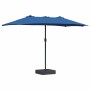 Parasol de jardín Azul 385 x 209 x 244 cm tela