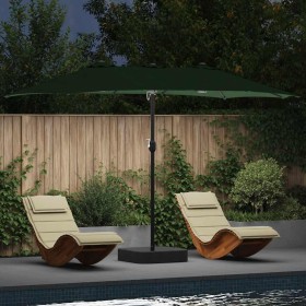 Parasol de jardín Verde 385 x 209 x 244 cm tela
