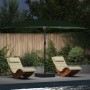 Parasol de jardín Verde 385 x 209 x 244 cm tela