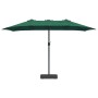 Parasol de jardín Verde 385 x 209 x 244 cm tela