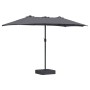 Parasol de jardín Antracita 385 x 209 x 244 cm tela