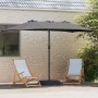 Parasol de jardín Antracita 385 x 209 x 244 cm tela