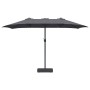 Parasol de jardín Antracita 385 x 209 x 244 cm tela
