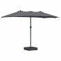 Parasol de jardín Antracita 385 x 209 x 244 cm tela