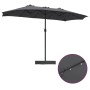 Parasol de jardín Antracita 385 x 209 x 244 cm tela