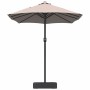 Parasol de jardín Taupé 385 x 209 x 244 cm tela