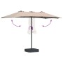 Parasol de jardín Taupé 385 x 209 x 244 cm tela