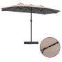 Parasol de jardín Taupé 385 x 209 x 244 cm tela