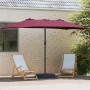 Parasol de jardín Rojo burdeos 385 x 209 x 244 cm tela en Sombrillas | Comprar online en Foro24