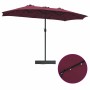 Parasol de jardín Rojo burdeos 385 x 209 x 244 cm tela