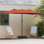 Parasol de jardín Terracota 385 x 209 x 244 cm tela