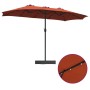 Parasol de jardín Terracota 385 x 209 x 244 cm tela