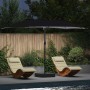 Parasol de jardín Negro 385 x 209 x 244 cm tela