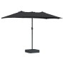 Parasol de jardín Negro 385 x 209 x 244 cm tela