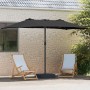 Parasol de jardín Negro 385 x 209 x 244 cm tela