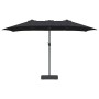 Parasol de jardín Negro 385 x 209 x 244 cm tela