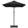 Parasol de jardín Negro 385 x 209 x 244 cm tela