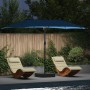 Parasol de jardín Azul 385 x 209 x 244 cm tela