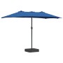Parasol de jardín Azul 385 x 209 x 244 cm tela