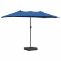 Parasol de jardín Azul 385 x 209 x 244 cm tela