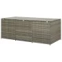 Gray synthetic rattan garden storage box 180x90x70 cm by vidaXL, Outdoor storage boxes - Ref: Foro24-46479, Price: 281,74 €, ...