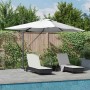 Parasol Roma de Brazo Lateral Beige y Negro 352 x 251 x 265 cm