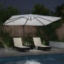 Parasol Roma de Brazo Lateral Beige y Negro 352 x 251 x 265 cm