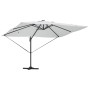 Parasol Roma de Brazo Lateral Beige y Negro 352 x 251 x 265 cm