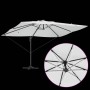 Parasol Roma de Brazo Lateral Beige y Negro 352 x 251 x 265 cm