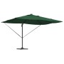 Parasol Roma de Brazo Lateral Verde y Negro 352 x 251 x 265 cm