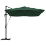 Parasol Roma de Brazo Lateral Verde y Negro 352 x 251 x 265 cm