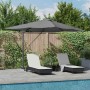 Parasol Roma de Brazo Lateral Manual Antracita y Negro