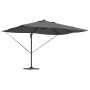 Parasol Roma de Brazo Lateral Manual Antracita y Negro