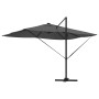 Parasol Roma de Brazo Lateral Manual Antracita y Negro